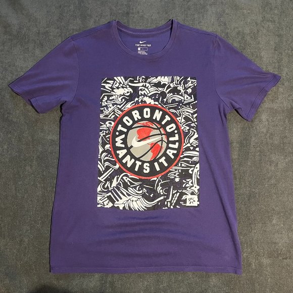 Nike Toronto Raptors x Chiale Collab Purple T (L) - Picture 1 of 5